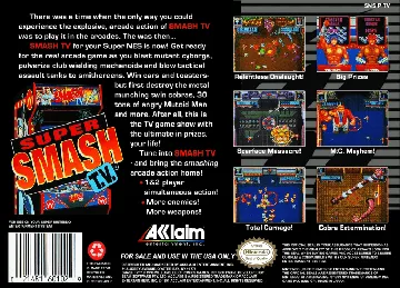 Super Smash T.V. (USA) box cover back